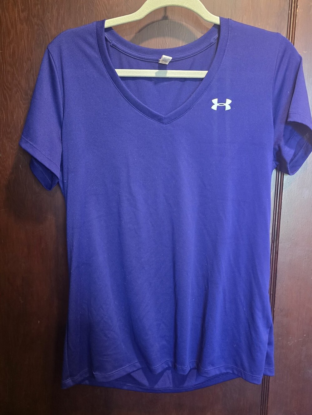Under Armour Purple V-Neck Short Sleeve Performance Tee